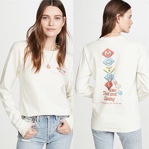 Re/Done x Hanes 90’s Motel Graphic T-Shirt Vintage Ivory XS NWT